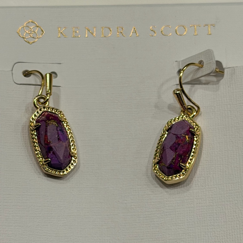 Kendra Scott Lee Earrings Violet Magnesite